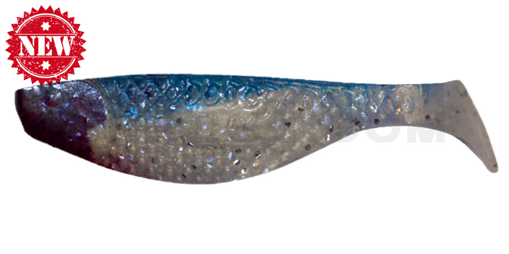 Aqua 3" (ca. 8,0 cm) goldperl-glitter / blau