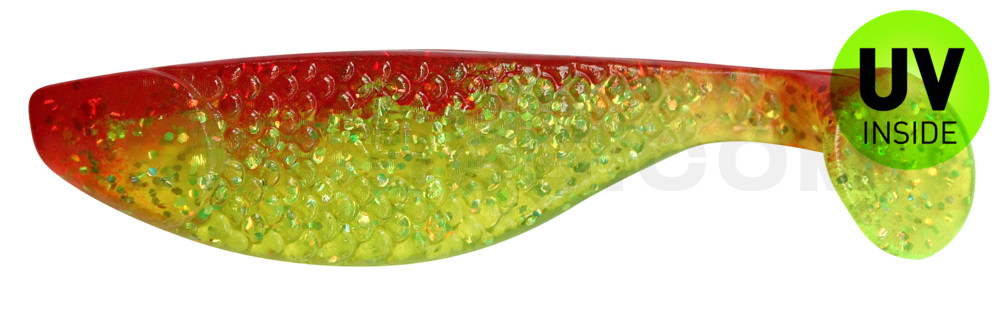 Aqua 4" (ca. 10,0 cm) grün(chartreuse)-glitter / rot