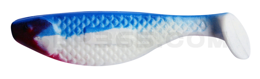 Aqua 4" (ca. 10,0 cm) reinweiss / blau