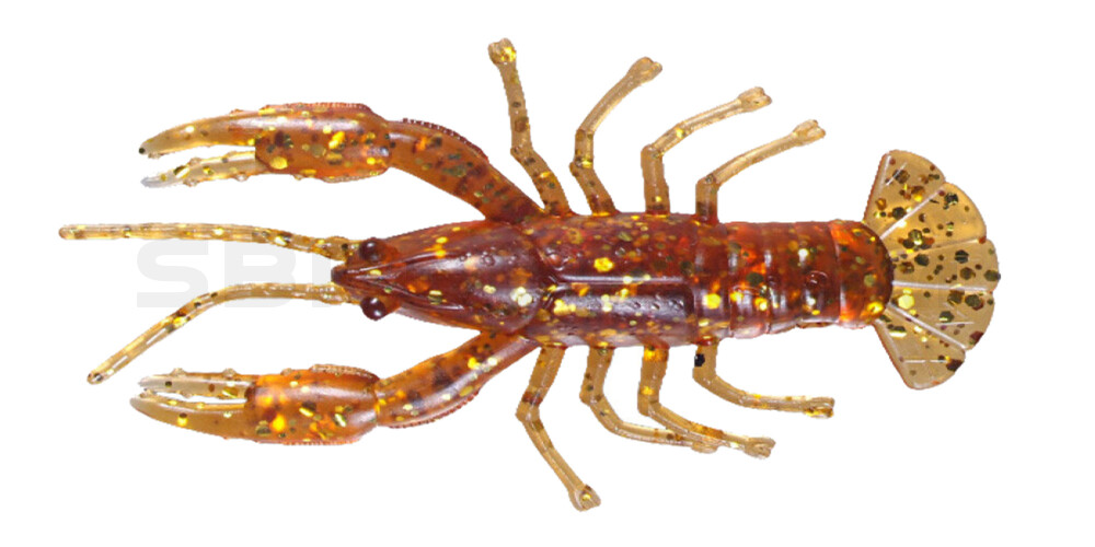 Baby Crawfish 1" (4,5cm) bernstein-glitter