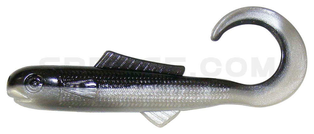 Banjo Curl Tail 3" (ca. 8 cm) Pearl w/black Back