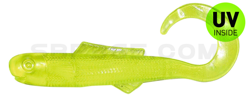 Banjo Curl Tail 4" (ca. 10 cm) Chartreuse