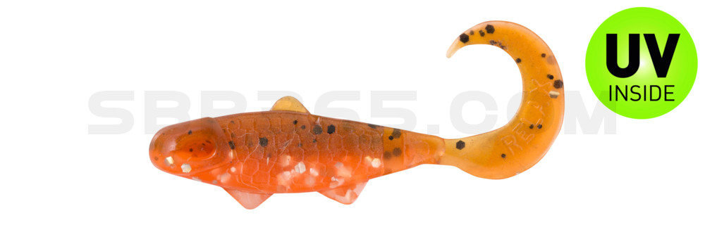 Banjo Twister 1" (ca. 3,5 cm) orange-Glitter / olivebraun-Glitter