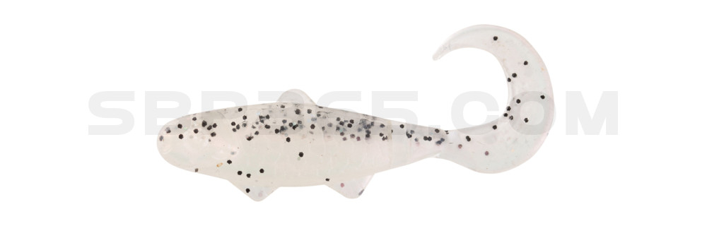 Banjo Twister 1" (ca. 3,5 cm) perl / klar salt´n pepper Glitter