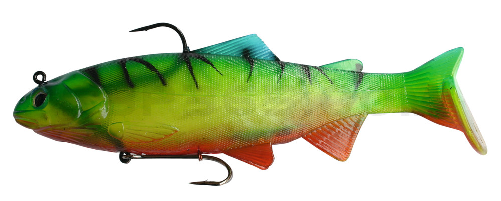 Bass Harasser  10" (ca. 25cm) Fire Tiger fast im Hartschalenblister