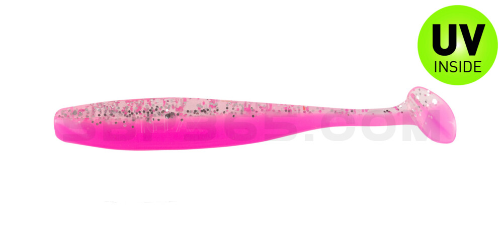 Bass Shad 2,5" (ca. 7 cm) bubblegum / klar silber Glitter