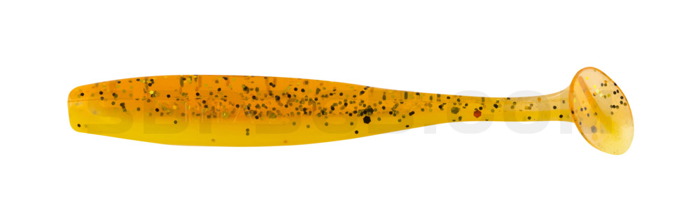Bass Shad 2,5" (ca. 7 cm) gelb / motoroil Glitter