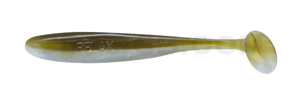 Bass Shad 2,5" (ca. 7 cm) pearl white / green pumpkin