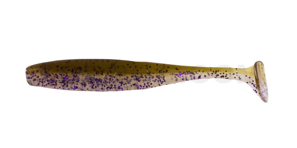 Bass Shad 2,5" (ca. 7 cm) perlweiss violett Glitter / green pumpkin