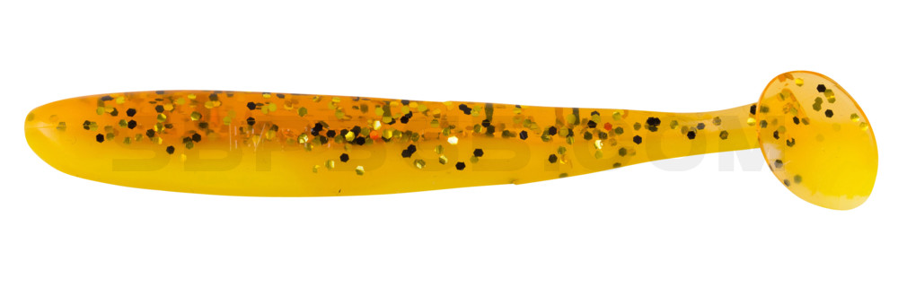 Bass Shad 3“ (ca. 9 cm) gelb / motoroil Glitter