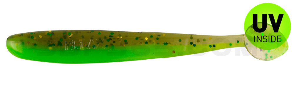 Bass Shad 3“ (ca. 9 cm) grün / Kaulbarsch