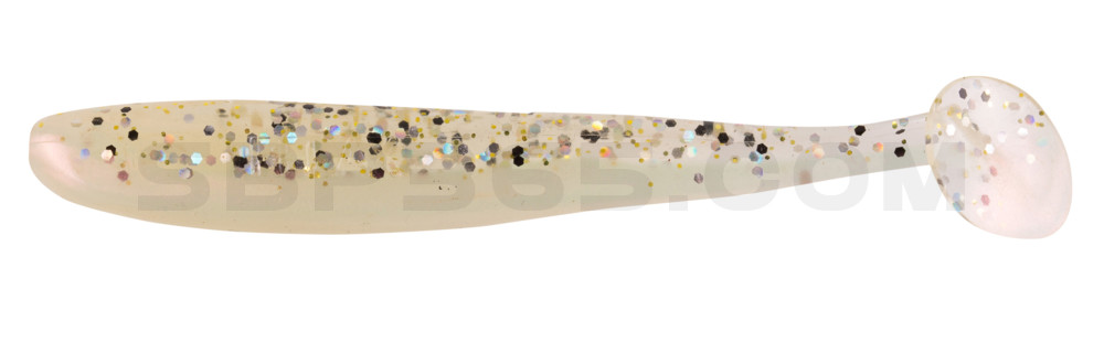 Bass Shad 3“ (ca. 9 cm) perl / klar salt´n pepper Glitter