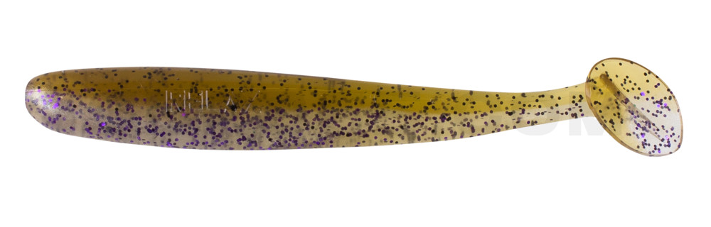 Bass Shad 3“ (ca. 9 cm) perlweiss violett Glitter / green pumpkin