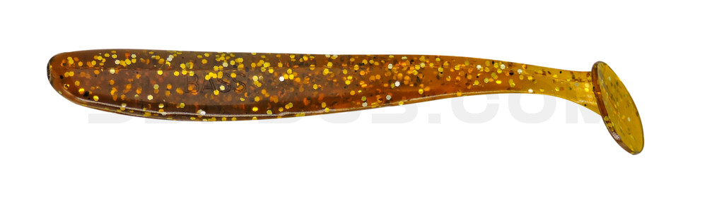 Bass Shad 4,5“ (ca. 13 cm) klar bernstein-Glitter