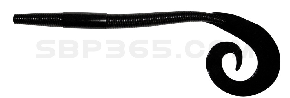 Big Curl Tail Worm 10" (ca. 19 cm) Black