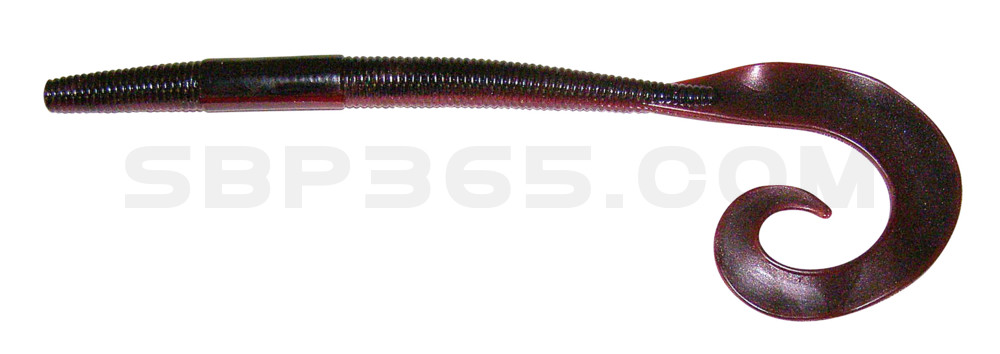 Big Curl Tail Worm 10" (ca. 19 cm) Red Shad