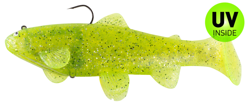 Castaic-Swim-Bait-Trout- 8" (20cm) sinking im Hartschalenblister chartreuse pepper glitter