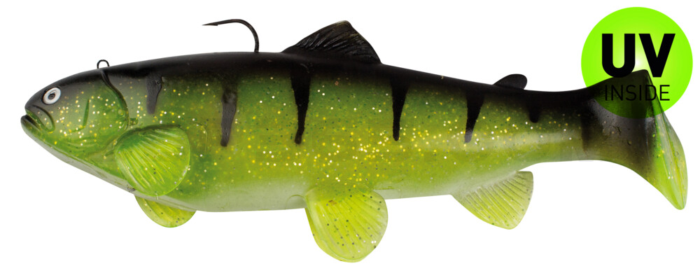 Castaic-Swim-Bait-Trout- 8" (20cm) sinking im Hartschalenblister Reno Perch White