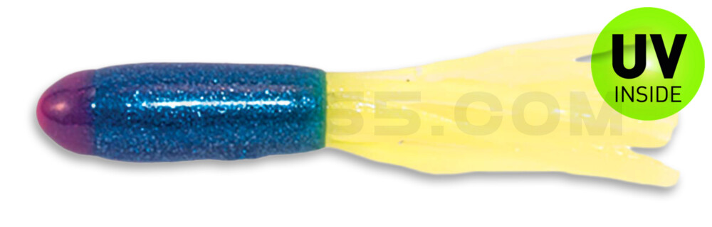 Crappie Tube 1.75" (ca. 4,5 cm) im Zip Bag Pink/Blue Sparkle/Chartreuse