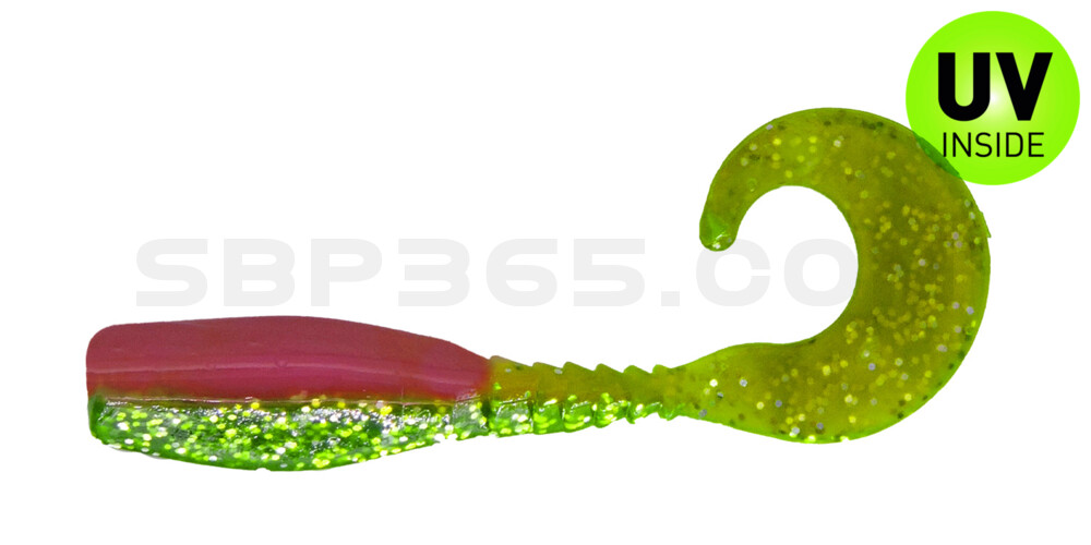 Curly Tail Crappie Minnow 2"  (ca. 5 cm) im Zip Bag Electric Chicken