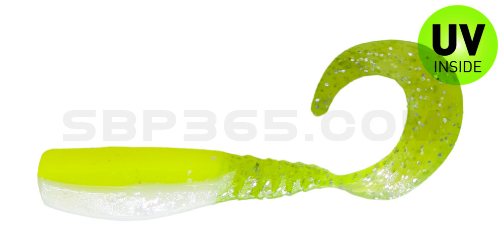 Curly Tail Crappie Minnow 2"  (ca. 5 cm) im Zip Bag Lemon Meringue