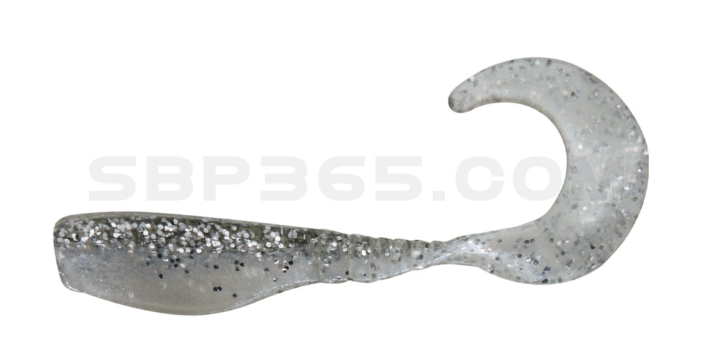 Curly Tail Crappie Minnow 2"  (ca. 5 cm) im Zip Bag Silver Glitter/Pearl