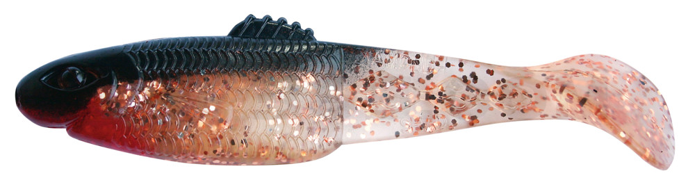 Diamond-Shad 2,5" (ca. 7,0 cm) klar kupfer Glitter