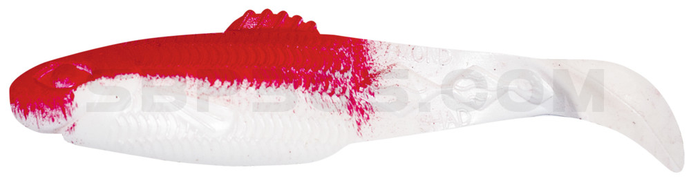 Diamond-Shad 2,5" (ca. 7,0 cm) reinweiss / rot