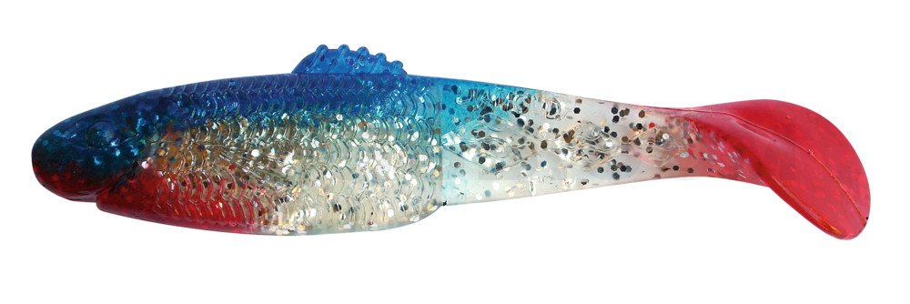 Diamond Shad 3,5" (ca. 10,0 cm) klar silber-Glitter / blau