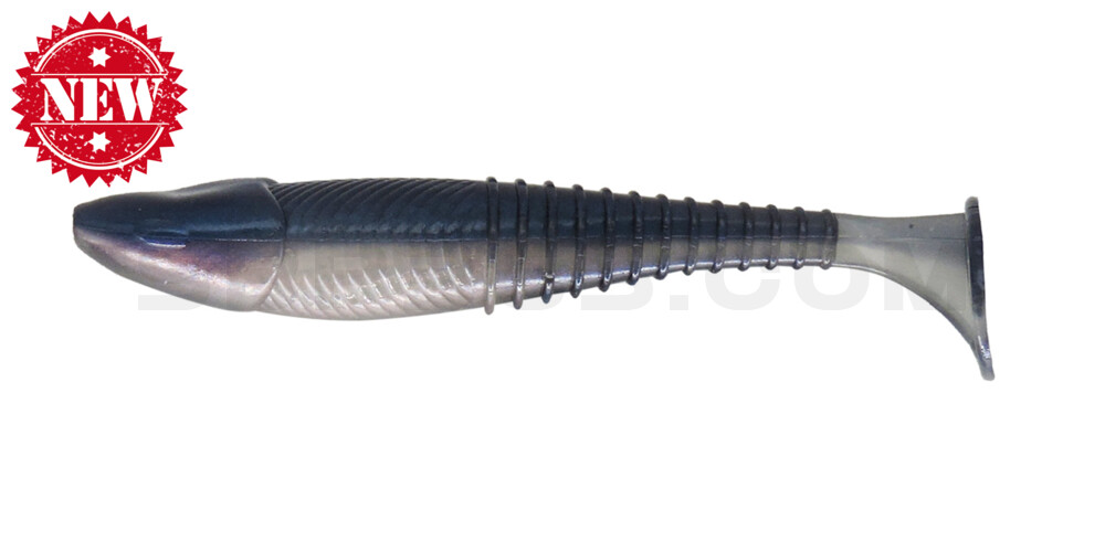 Finesse Swimmer 3,4"  (ca. 8,5 cm) im Hartschalenblister Pro Blue Red Flake