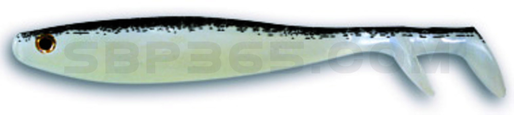 Fury Shad 6" (ca. 15 cm) perlweiss / schwarz