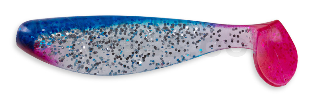 Jankes 2,75" (ca. 7,5 cm) klar silber-Glitter / blau