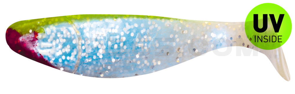 Jankes 4" (ca. 11,0 cm) blauperl-Glitter / grün
