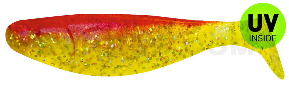 Jankes 6" (ca. 16,0 cm) grün(chartreuse)-Glitter / rot