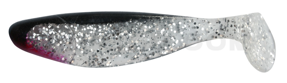 Jankes 6" (ca. 16,0 cm) klar silber-Glitter / schwarz