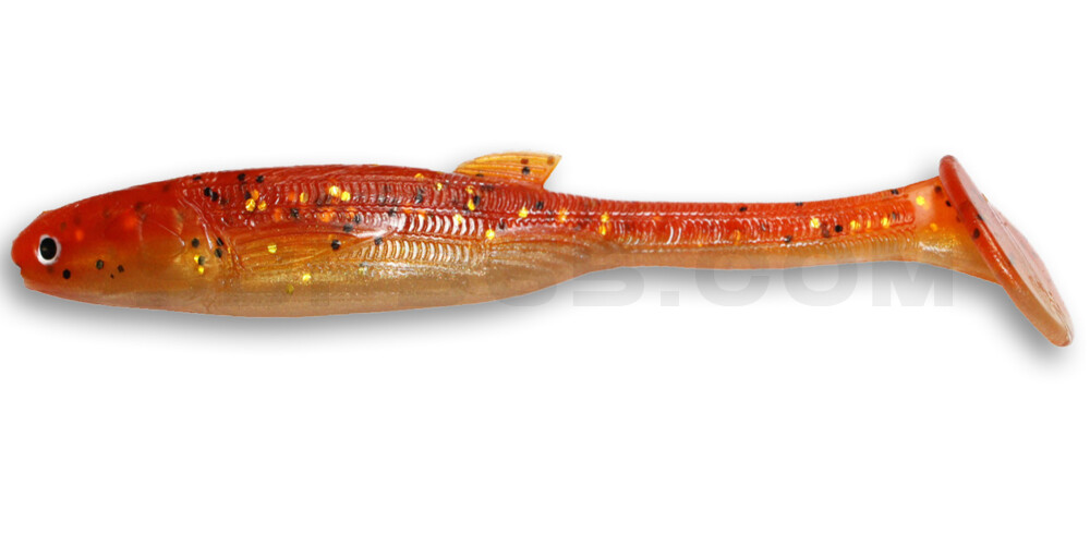 Jerky J Swim Laminat 5" (ca. 12,5 cm) im Hartschalenblister Gold Motoroil