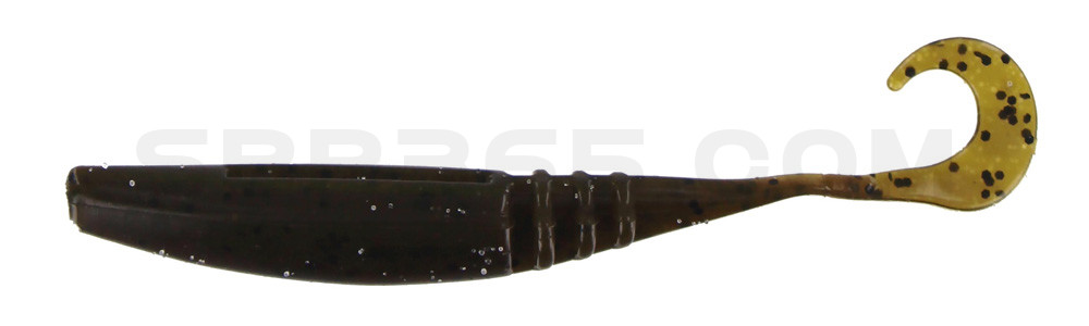 Jointed Jerk Minnow Curl Tail 5.5" (ca. 13 cm) im Zip Bag Green Pumpkin