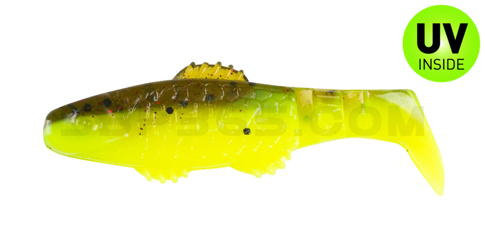 Killer Shad 2" (ca. 5,0 cm) fluogelb / Kaulbarsch