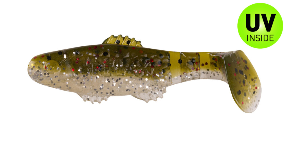 Killer Shad 2" (ca. 5,0 cm) selbstleuchtend Glitter / Kaulbarsch