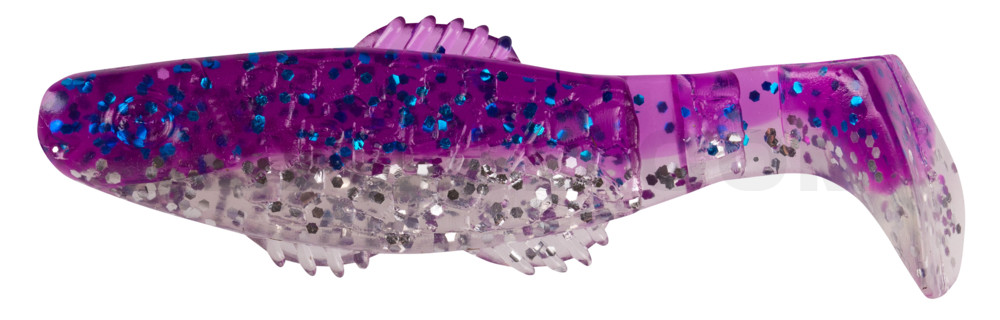 Killer Shad 3" (ca. 8,0 cm) klar silber Glitter / violett-electric blue Glitter
