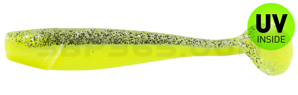 King-Shad 3" (ca. 8,0 cm) fluogelb / klar silber glitter