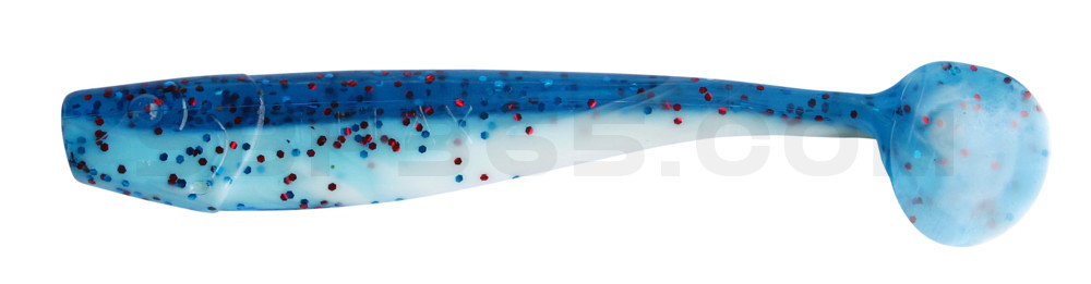 King-Shad 3" (ca. 8,0 cm) reinweiss / klar blau Glitter