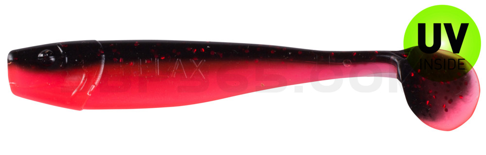 King-Shad 5" (ca. 14,0cm) feuerrot / schwarz rot-gold Glitter
