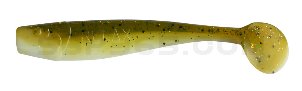 King-Shad 5" (ca. 14,0cm) reinweiss / olive-tree-Glitter