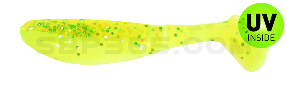 Kopyto-Classic 2,5" (ca.7,0 cm) fluogelb  / fluogrün-Glitter