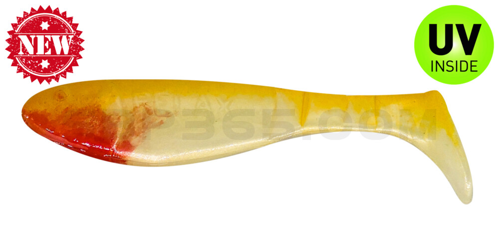 Kopyto-Classic 2,5" (ca.7,0 cm) goldperl / dark fluogelb