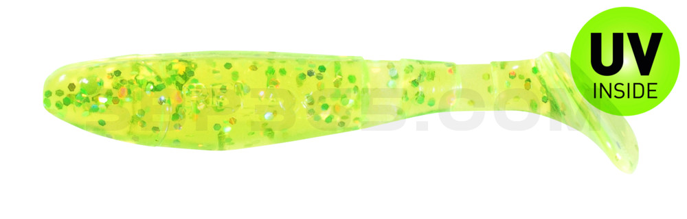 Kopyto-Classic 2,5" (ca.7,0 cm) grün(chartreuse)-Glitter