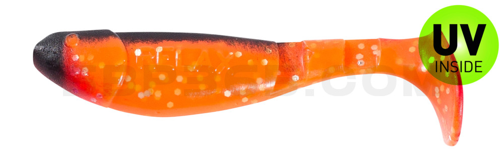 Kopyto-Classic 2,5" (ca.7,0 cm) orange-Glitter / schwarz