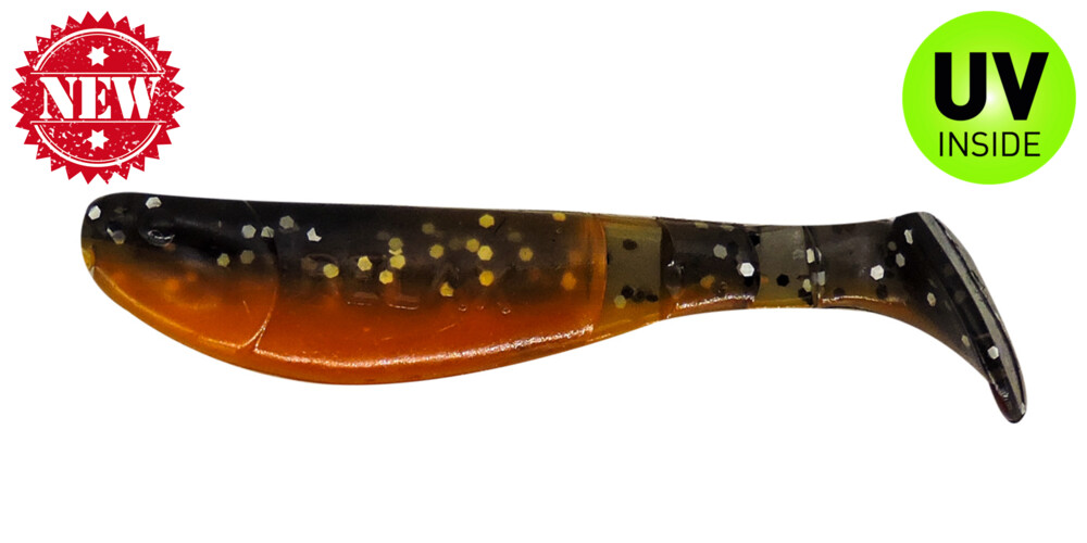 Kopyto-Classic 2,5" (ca.7,0 cm) orange / smoke-silber Glitter