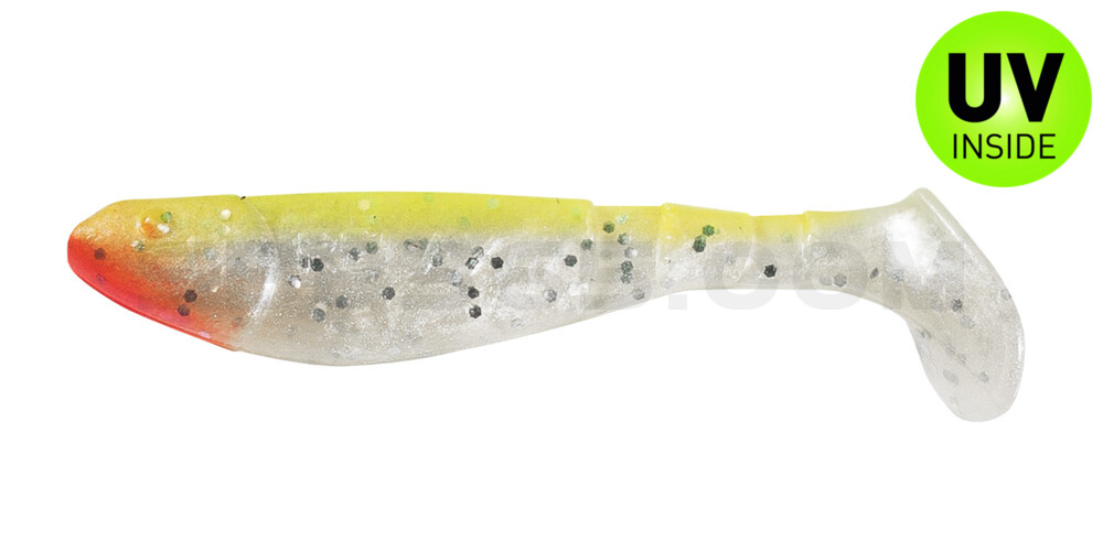 Kopyto-Classic 2,5" (ca.7,0 cm) perlweiss-Glitter / fluogelb